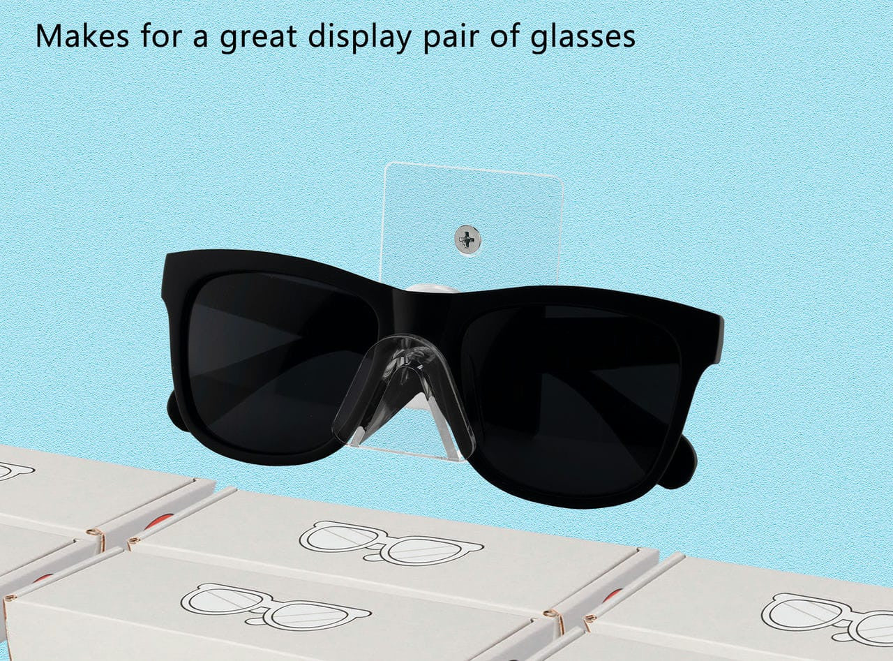 Single Pair Wall Mount Sun and Eye Glass Holder with sunglasses