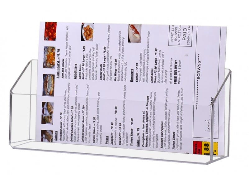 Magazine holder with literature