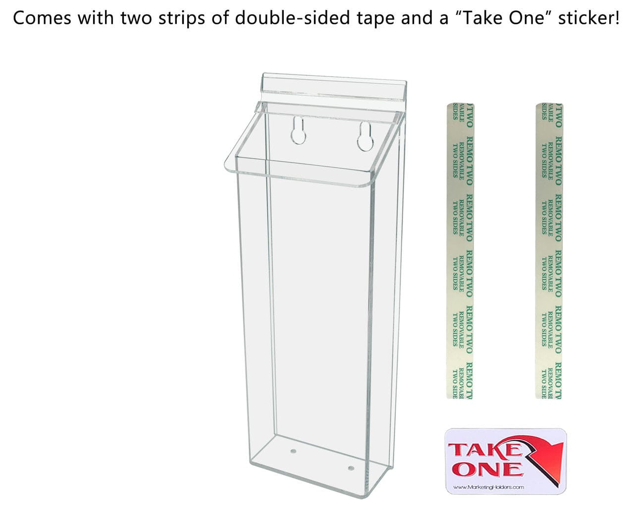 4"W x 11"H Outdoor Trifold Menu Holder Wall Brochure Box with Lid