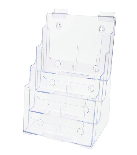 Slatwall Brochure Holder for 4"W Trifolds and 8.5" Flyers