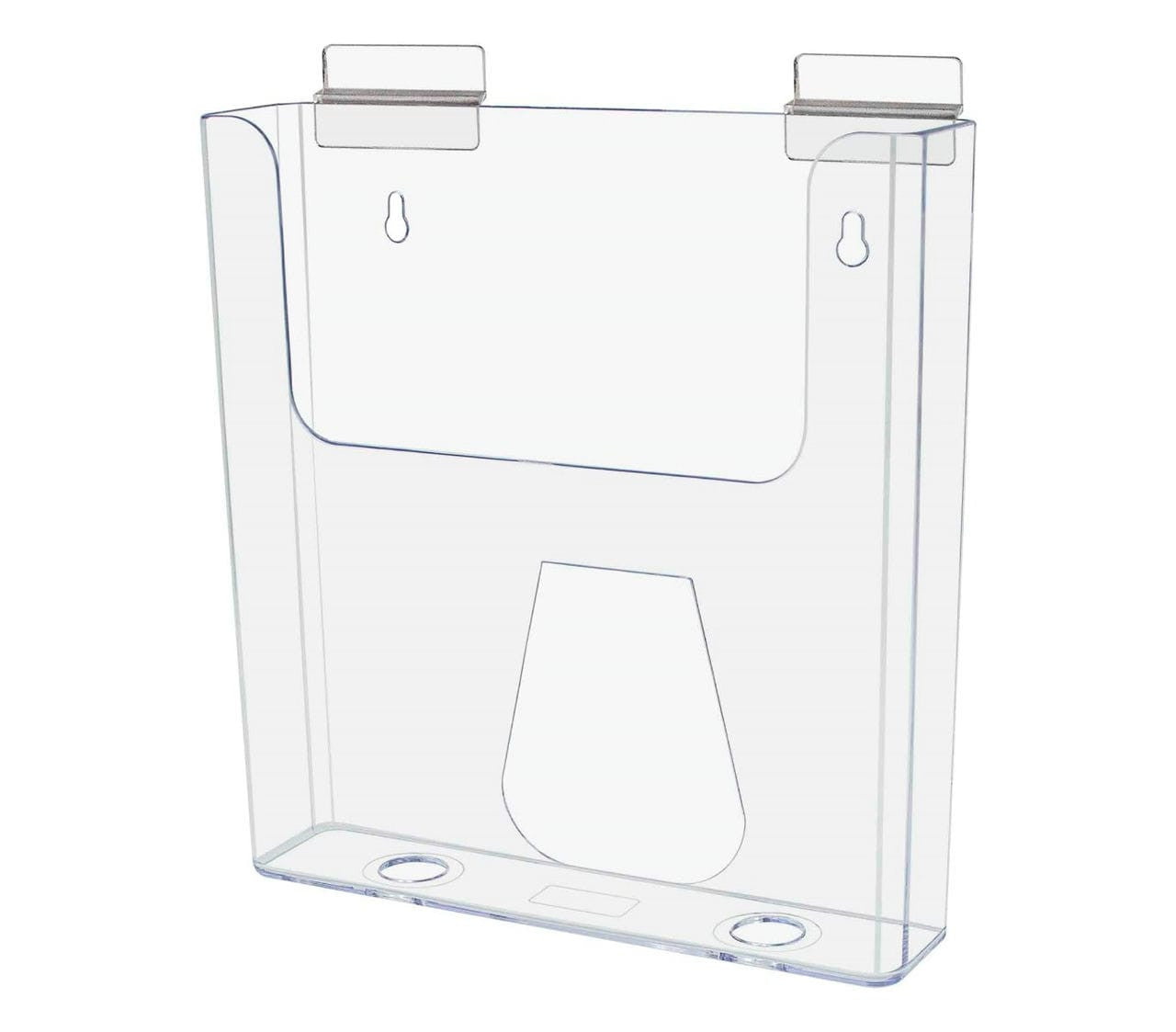 Eight and a Half Inches Wide Literature Holder with Slatwall Attachments