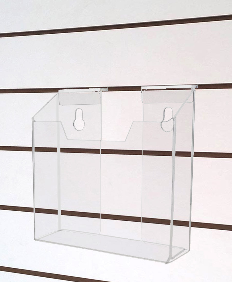 Slatwall 5.5"W Vertical Bifold Holder Booklet Display