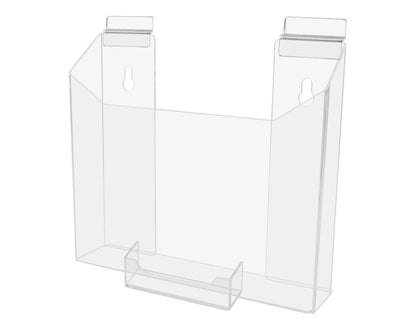 Slatwall 8.5"W Retail Flyer Display Rack with Card Pocket