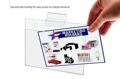 5.5"W x 3.5"H Slatwall Sign Holder for Pricing Sales and Specials