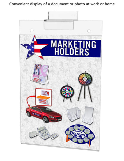 5"W x 7"H Slatwall Sign Holder for Pricing Sales and Specials