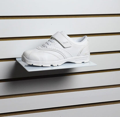 White Ten Inch Slatwall Shelf for Shoes