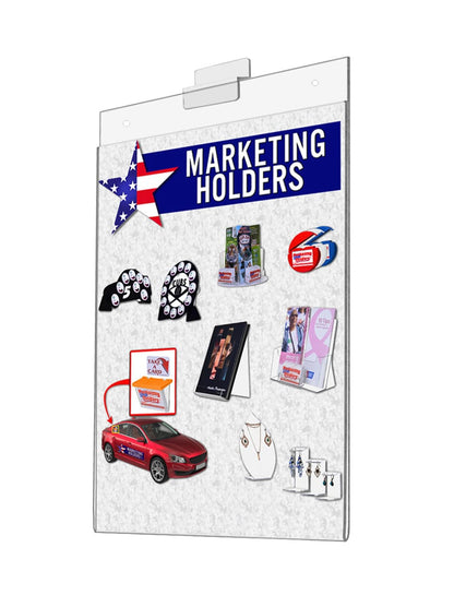 8.5"W x 11"H Slatwall Sign Holder